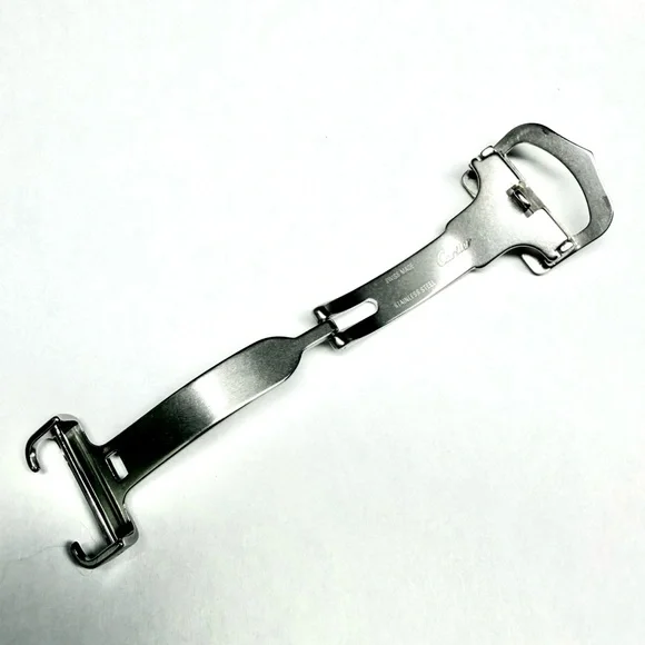 CARTIER Steel 18mm Complete Deployment 0.40TCW Diamond Buckle - Picture 5 of 7